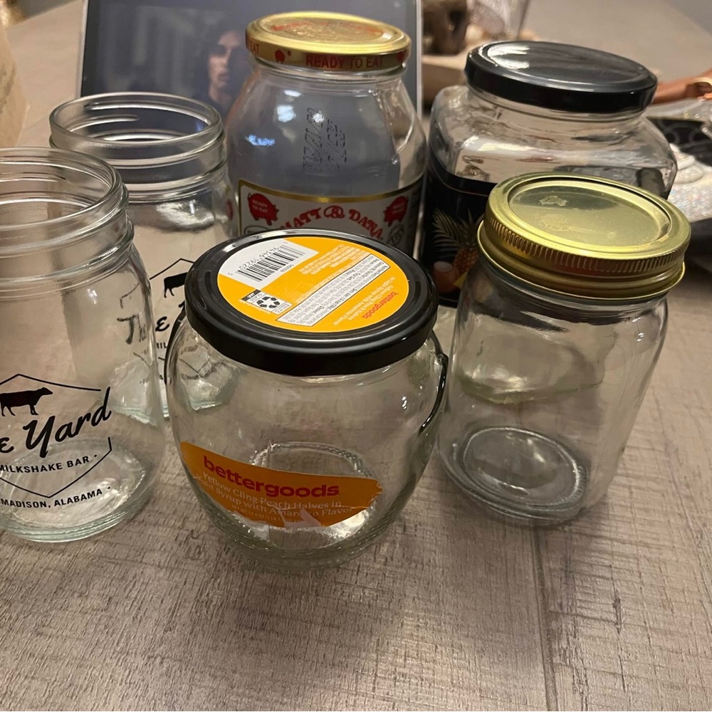 Assorted Glass Jars
